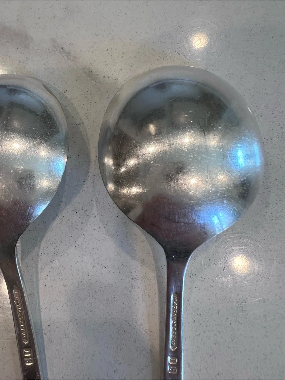 1847 Rogers Bros Silverware Lot of 3 Sylvia Pattern Soup Spoons 7